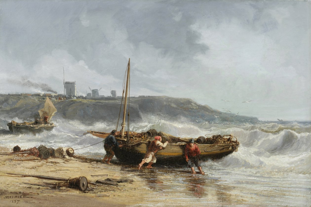 Kystscene, 1857 av Jules Achille Noel