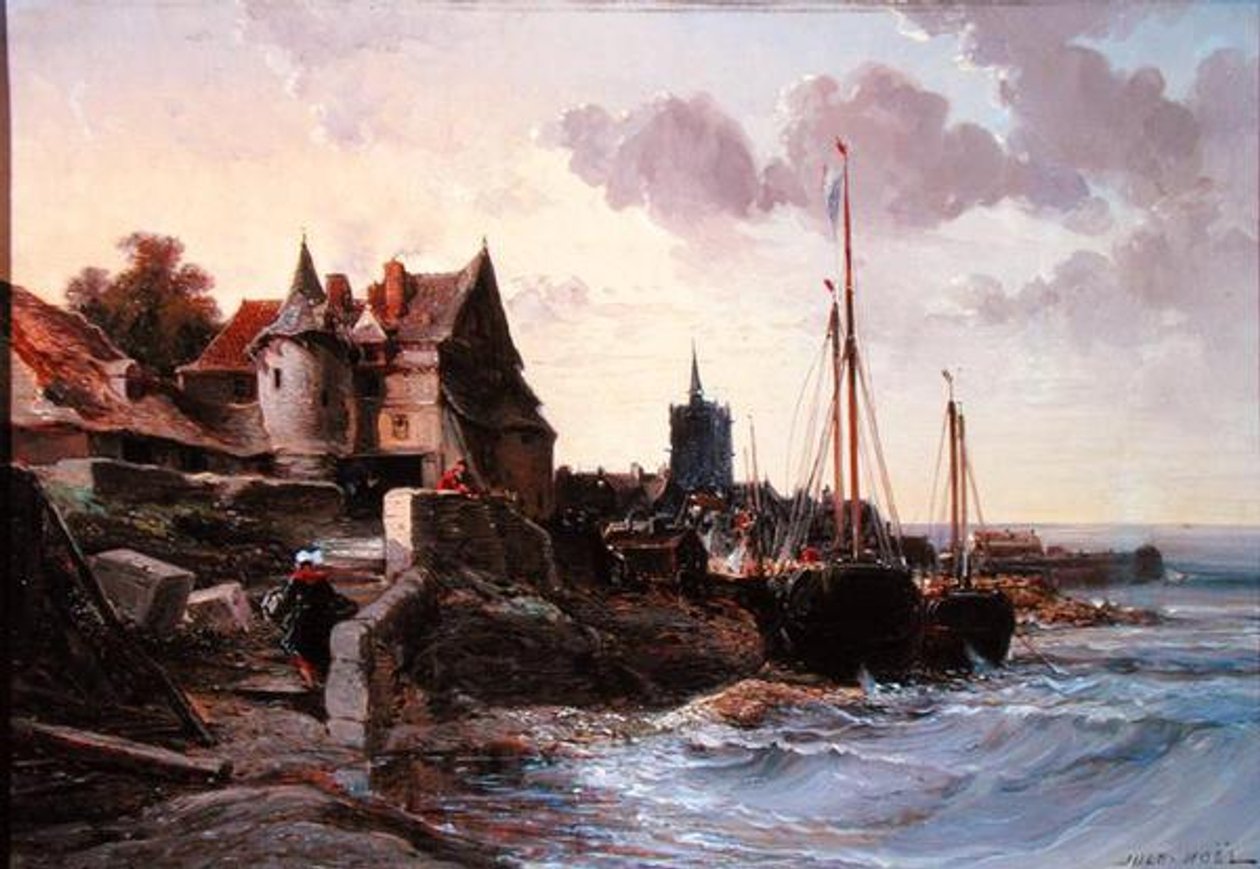 Souvenir de Douarnenes (olje på lerret) av Jules Achille Noel