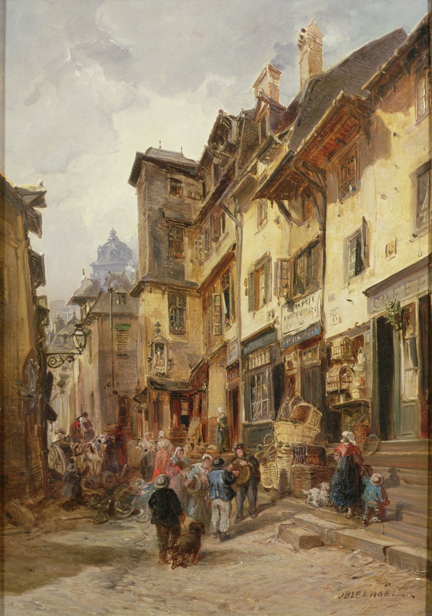 Gatescene, Nord-Frankrike av Jules Achille Noel