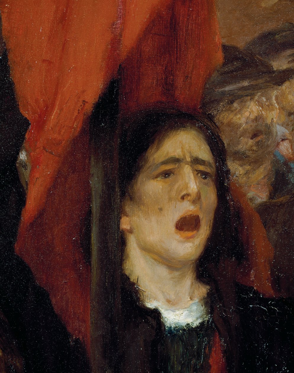 La Greve ved Creusot (Streik ved Creusot) av Jules Adler