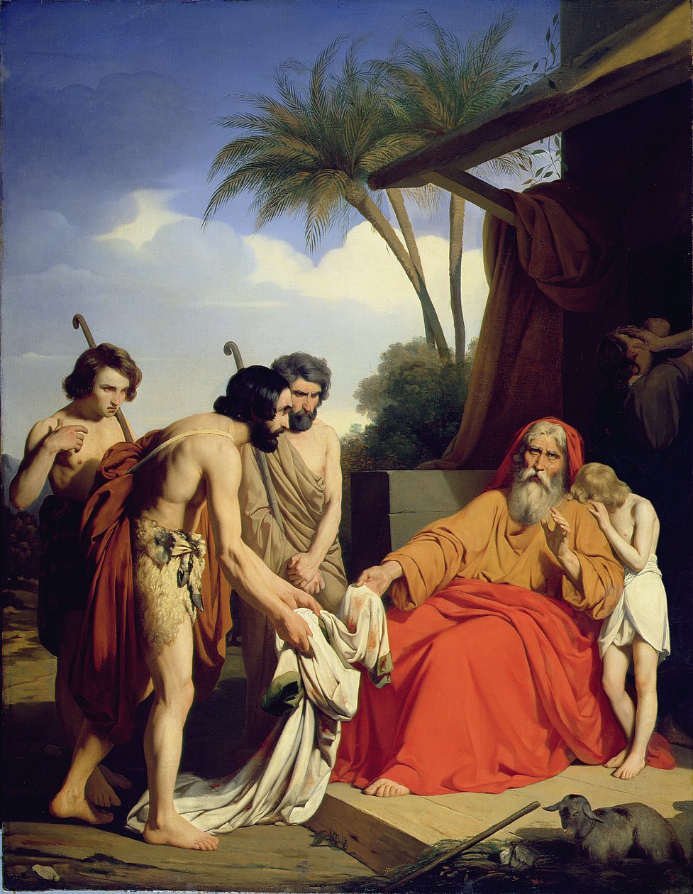 Josephs frakk brakt tilbake til Jacob, 1841 av Jules Ambroise Francois Naudin