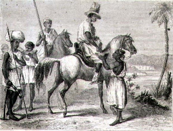 Peul- og Malinke-indianere i Senegal av Jules Antoine (after) Duvaux