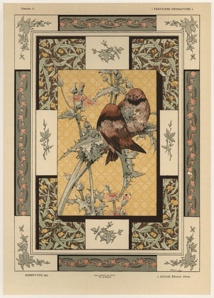 Fugler, plate 35 fra 