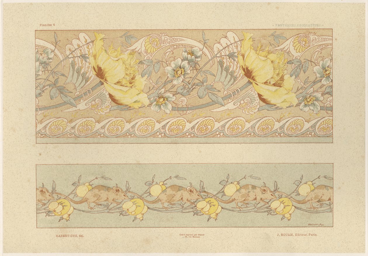 Blomster og mus, plate 6 fra 