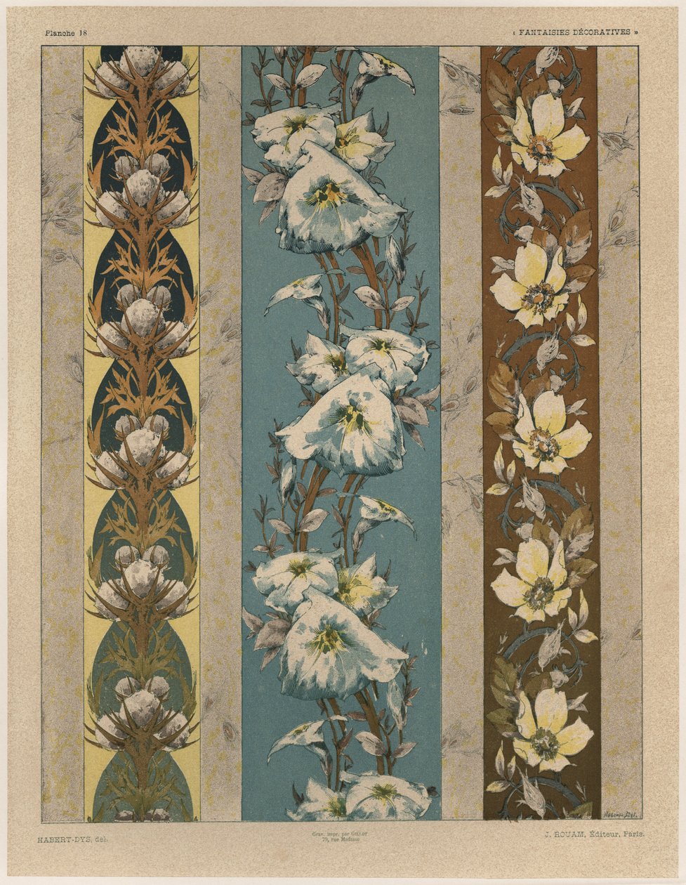 Blomster, tallerken 18, illustrasjon fra 