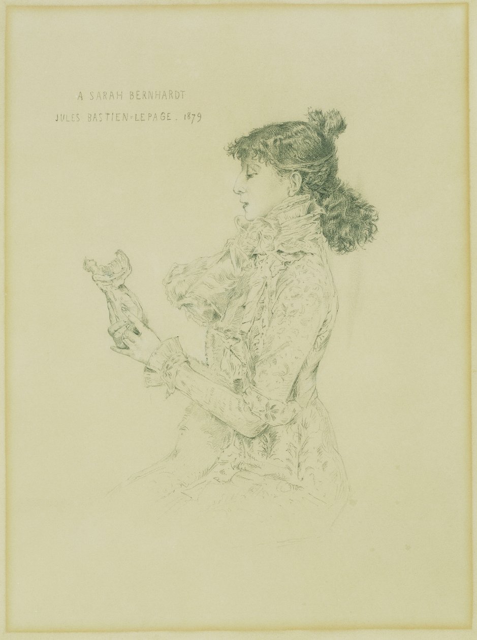 Portrett av Sarah Bernhardt, 1879 av Jules Bastien Lepage