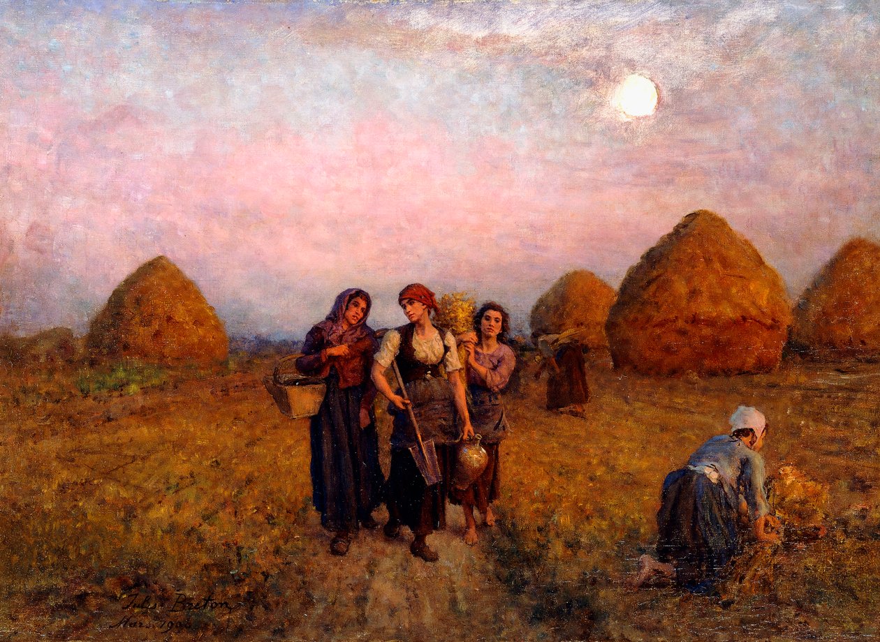Dawn Labour, 1900 av Jules Breton