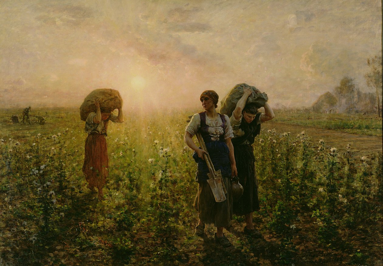 Slutten av arbeidsdagen, 1886-87 av Jules Breton
