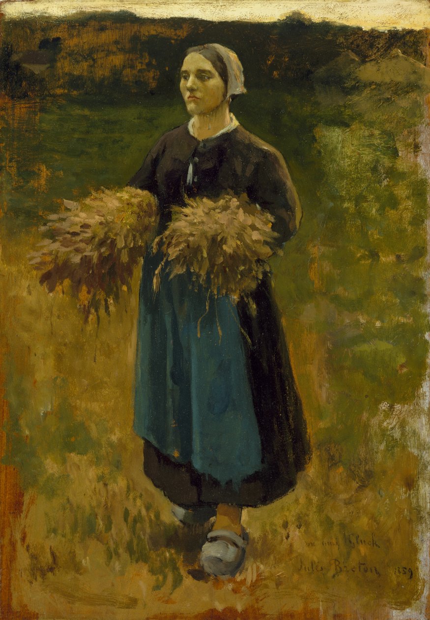 The Gleaner, 1859 av Jules Breton
