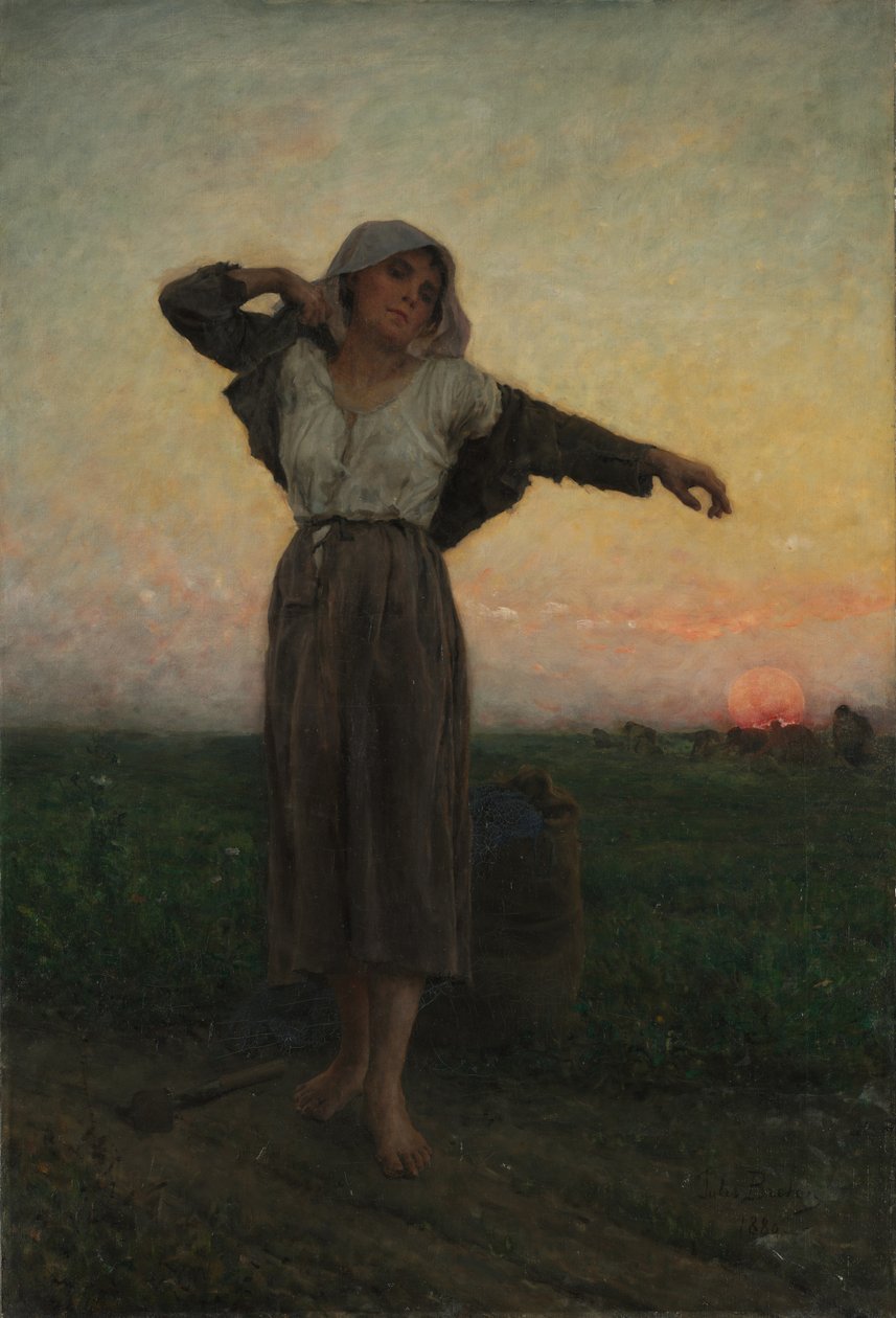 Den slitne skøyteren av Jules Breton
