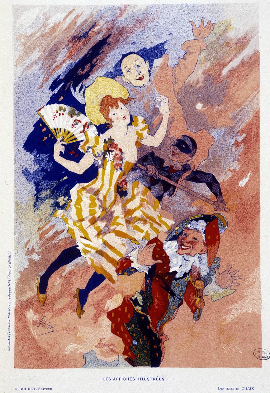 Karneval - av Jules Cheret, rundt 1890 av Jules Cheret