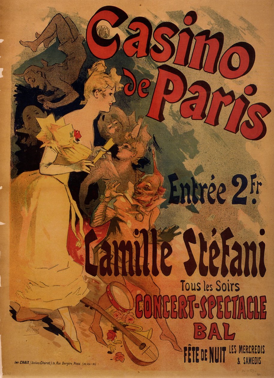 Casino i Paris; Camille Stefani av Jules Cheret