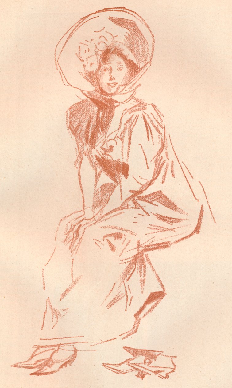 Tegning i Sanguine, c1900 1903-1904 av Jules Cheret