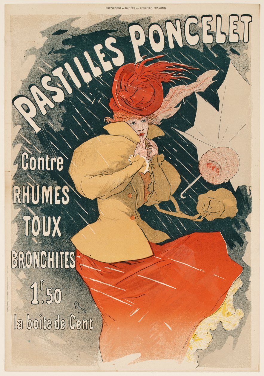 Poncelet-pastiller (Pastilles Poncelet) av Jules Cheret