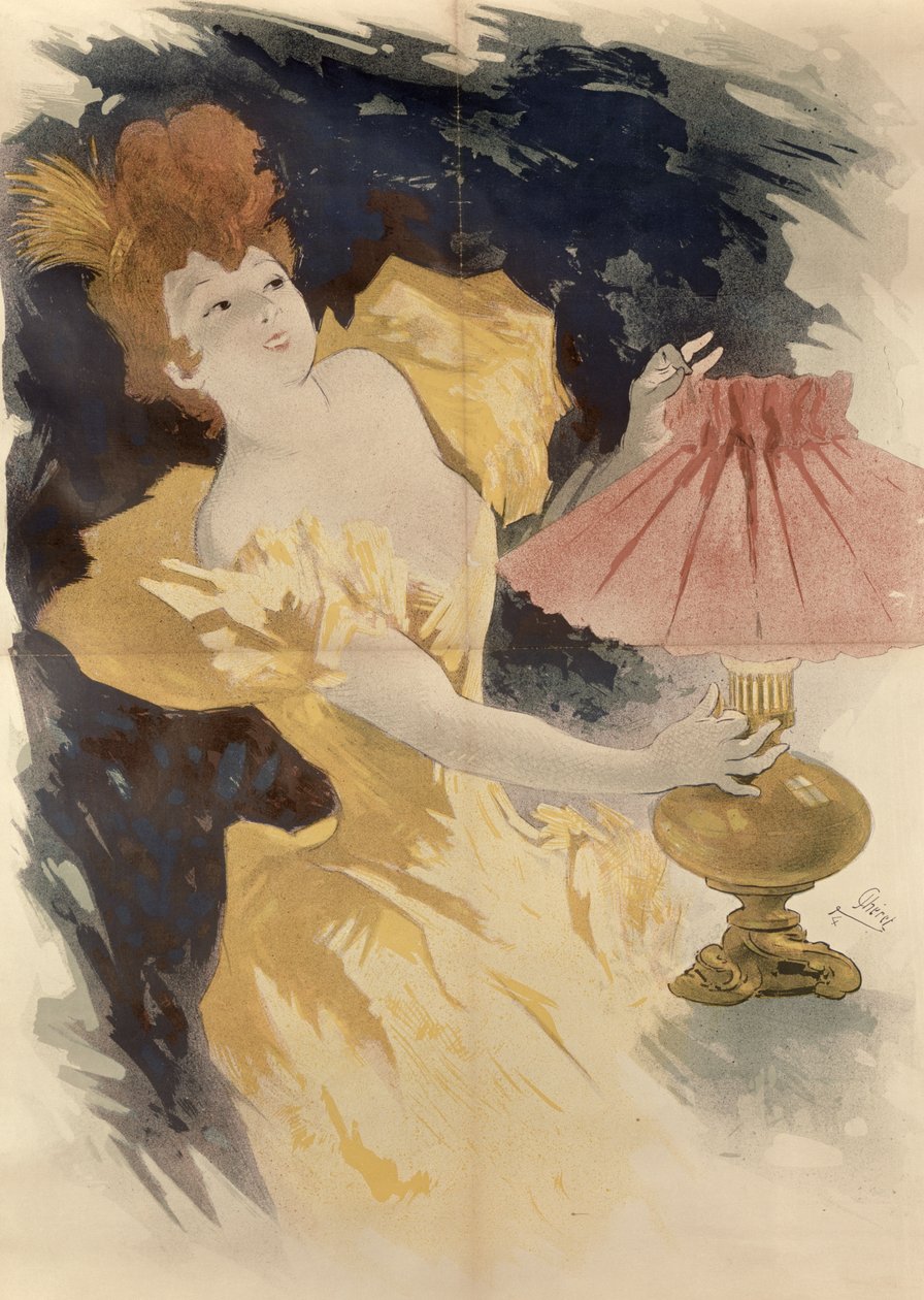 Saxoleine (reklame for lampeolje), Frankrike 1890-tallet av Jules Cheret