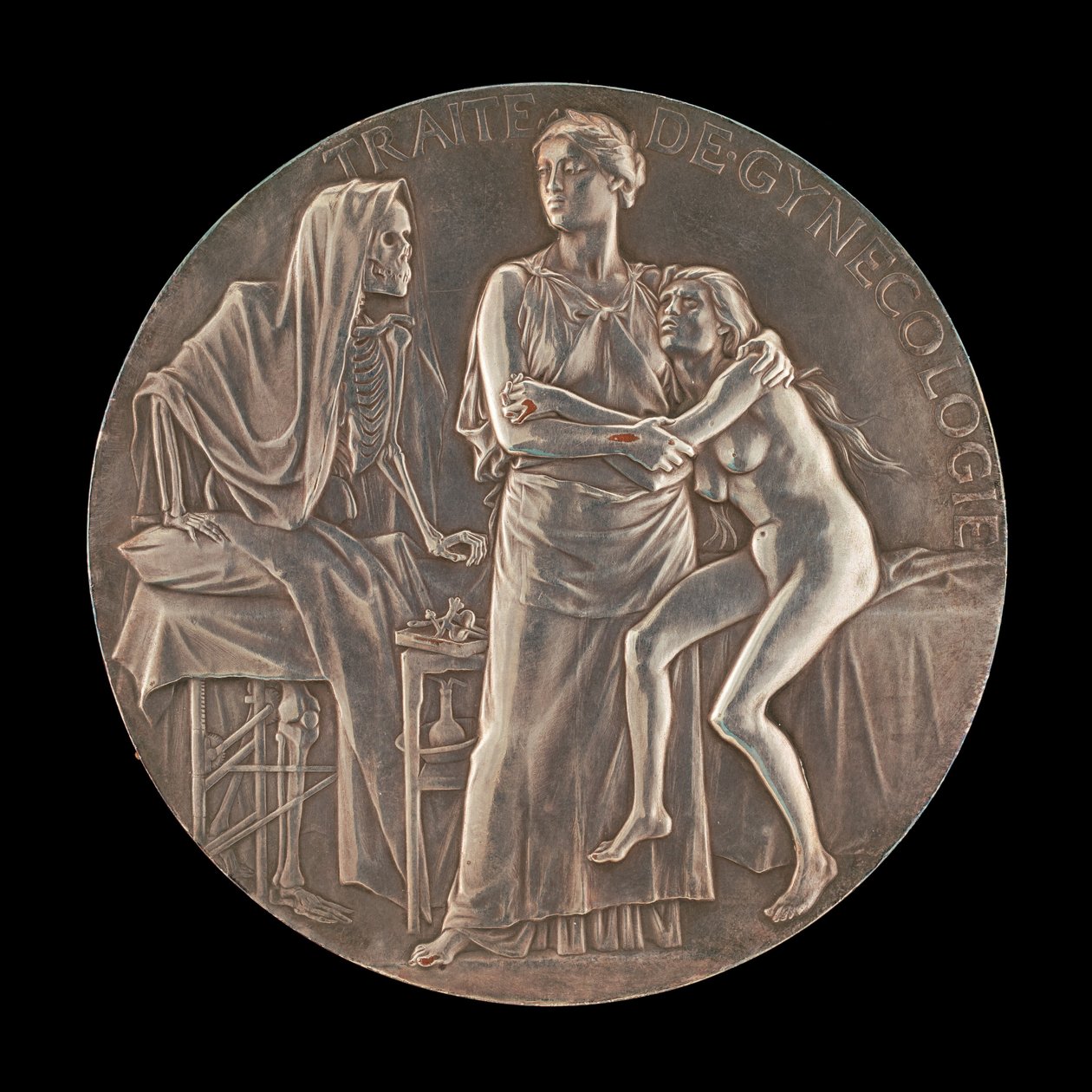 Allegory of the Fight Against Death [revers], 1906. av Jules Clement Chaplain