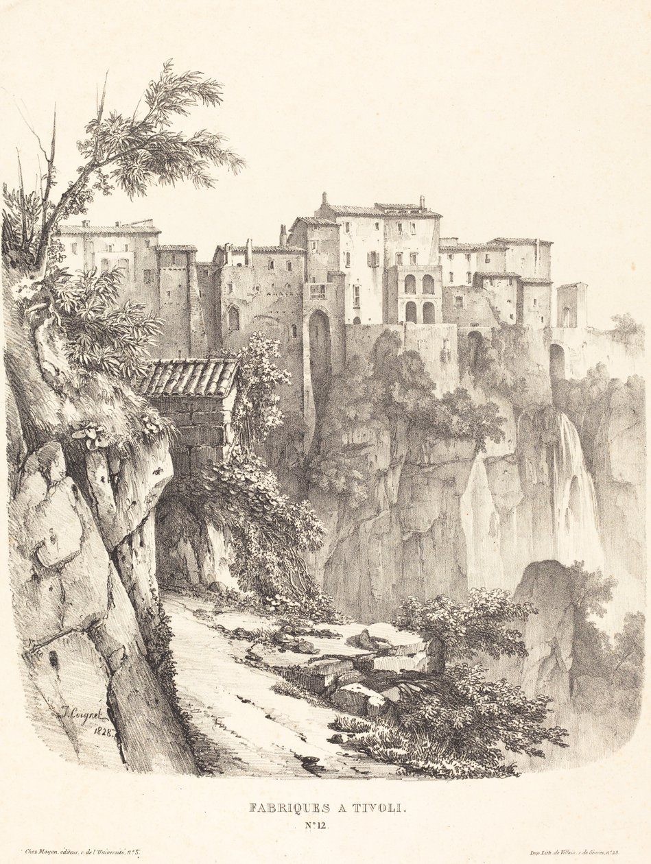 Bygninger i Tivoli av Jules Coignet