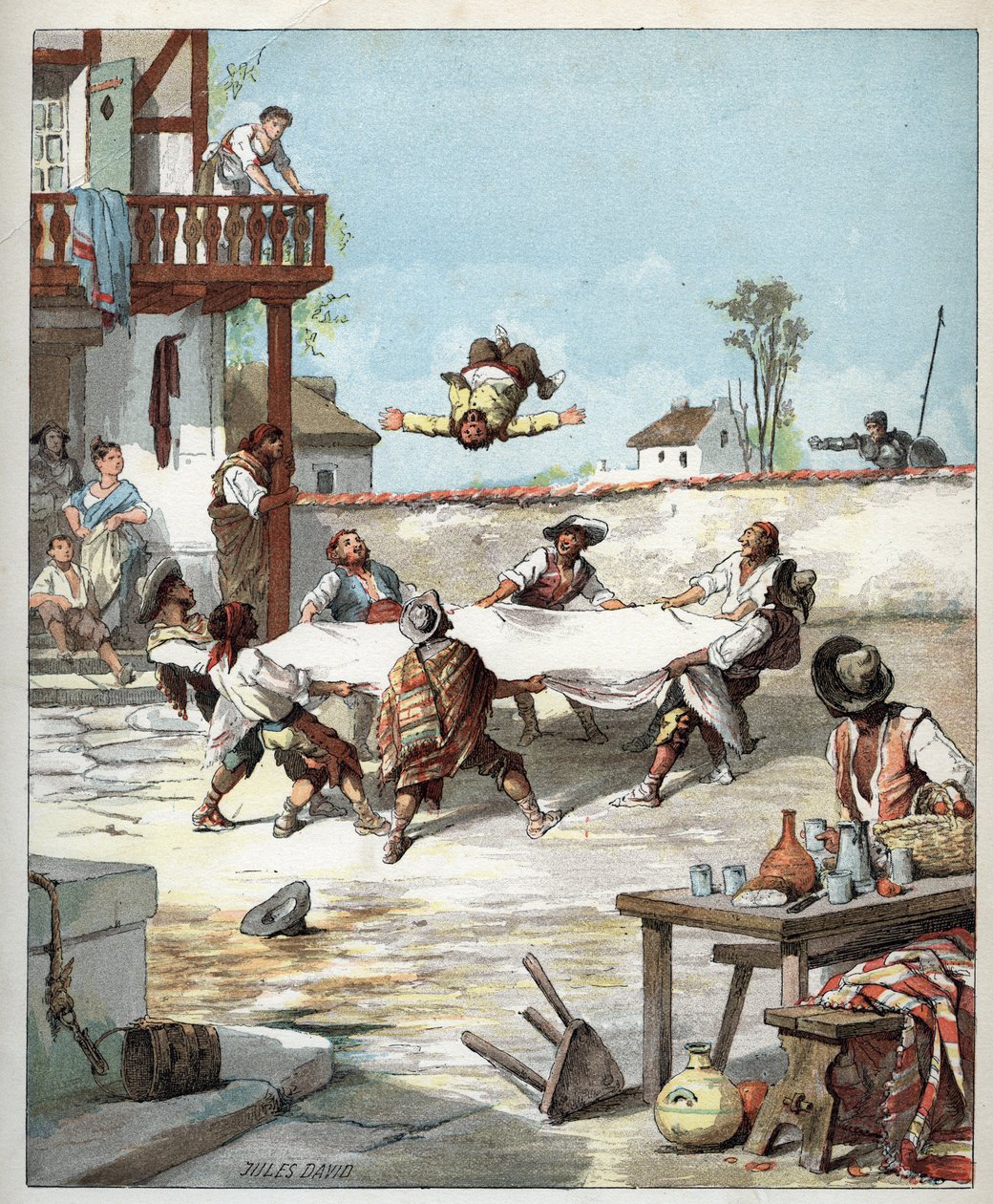 In Inn Sancho Panza is manhandled, he