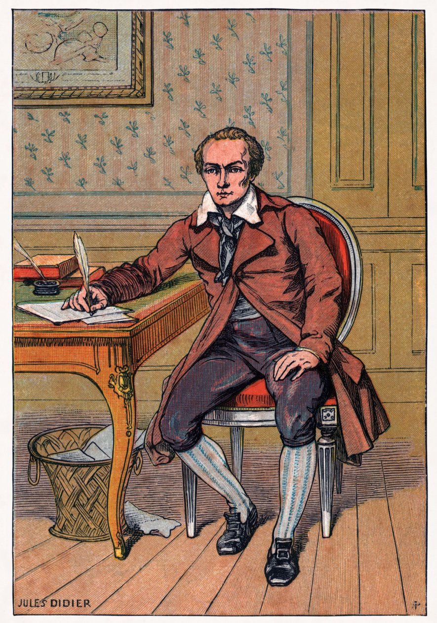 Andre Chenier, ca. 1900 (gravering) av Jules Didier