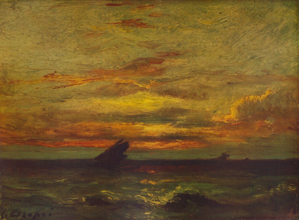 Solnedgang, c1879, 1938 av Jules Dupré