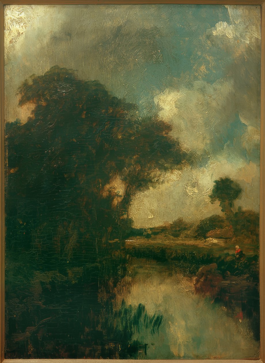 Elvelandskap av Jules Dupré