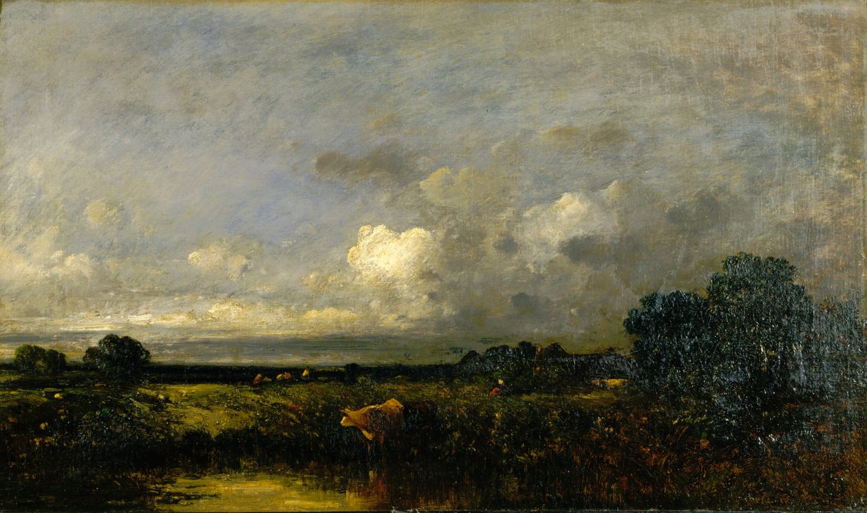 Landskap med ku av Jules Dupré