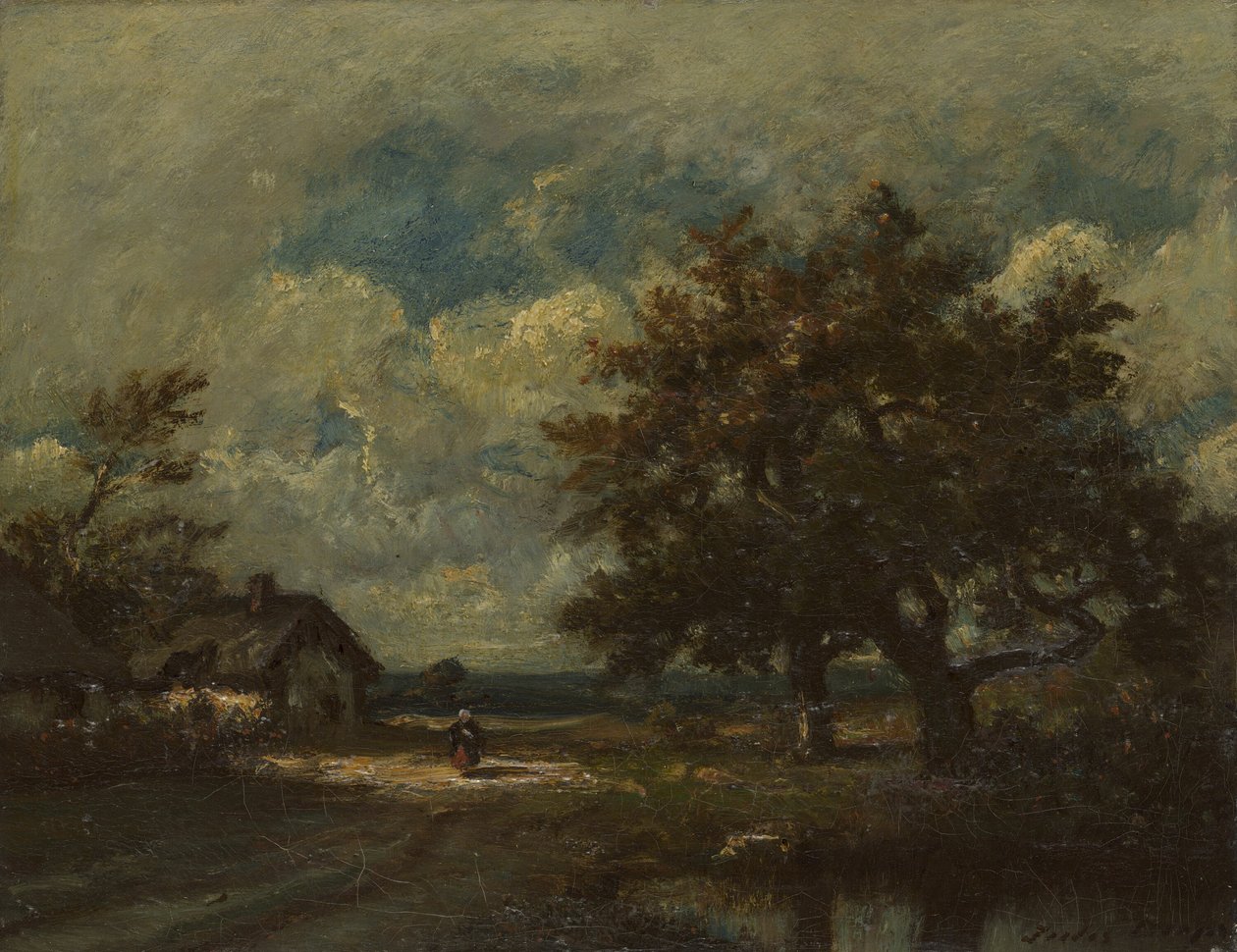 Hytta ved veikanten, Stormy Sky av Jules Dupré