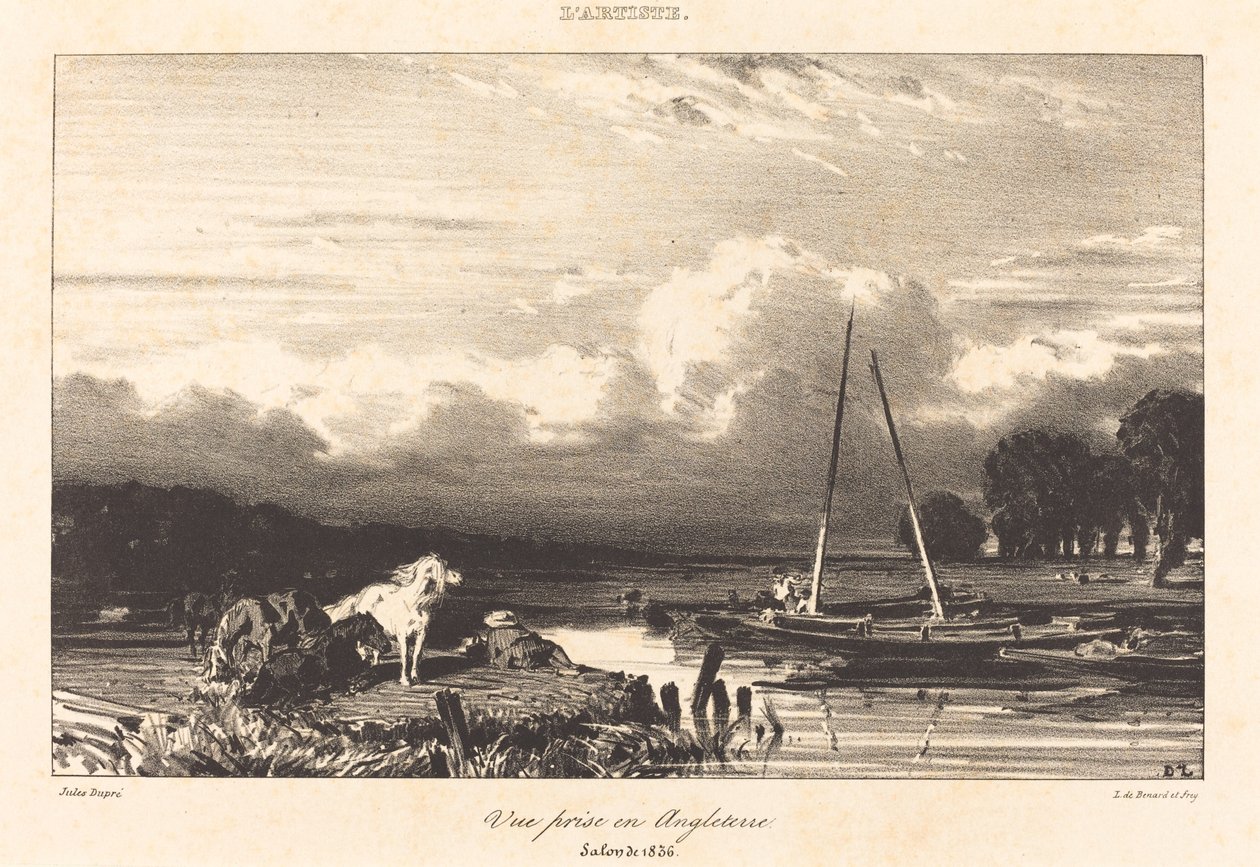 Utsikt i England av Jules Dupré