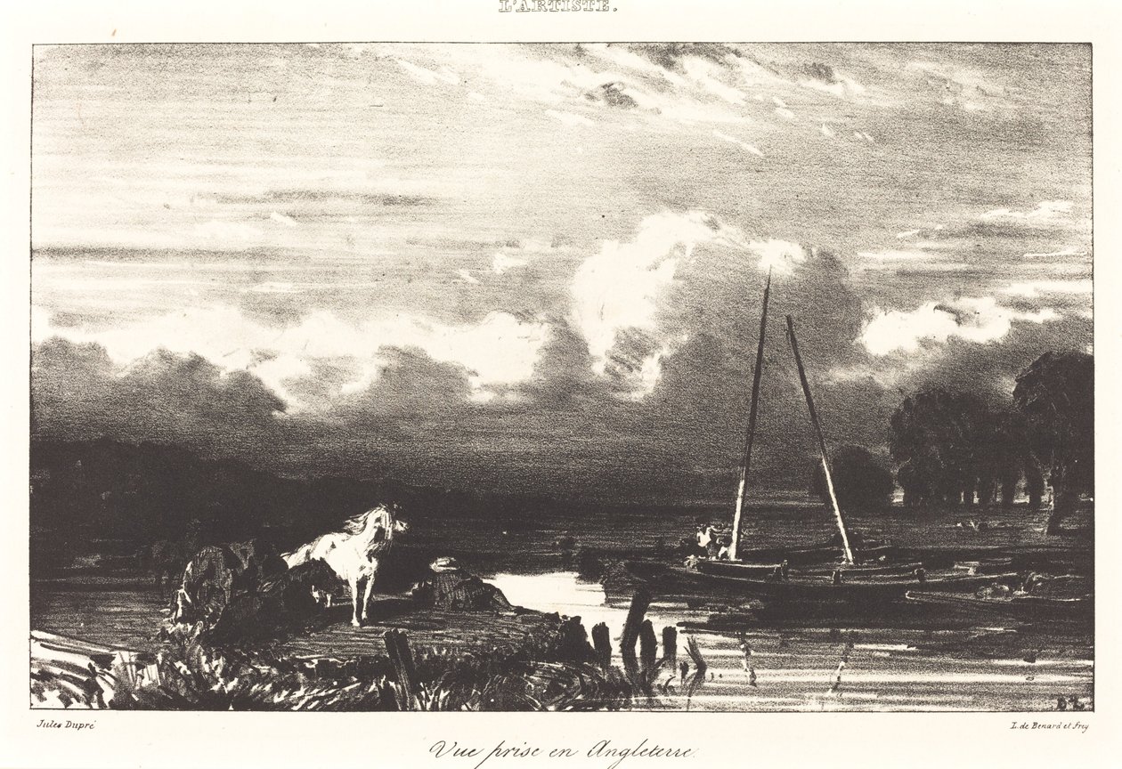 Utsikt i England av Jules Dupré