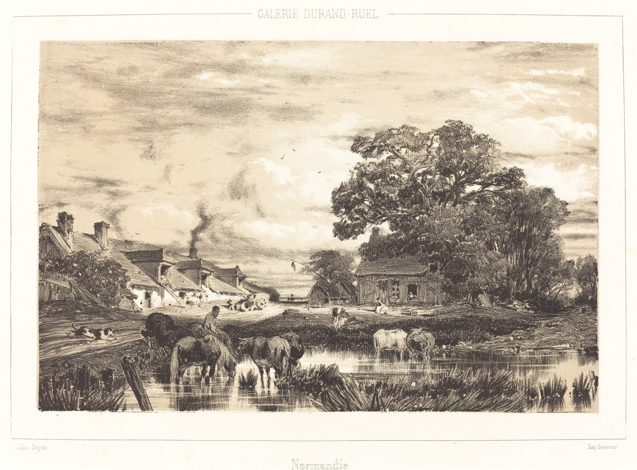 Utsikt i Normandie av Jules Dupré