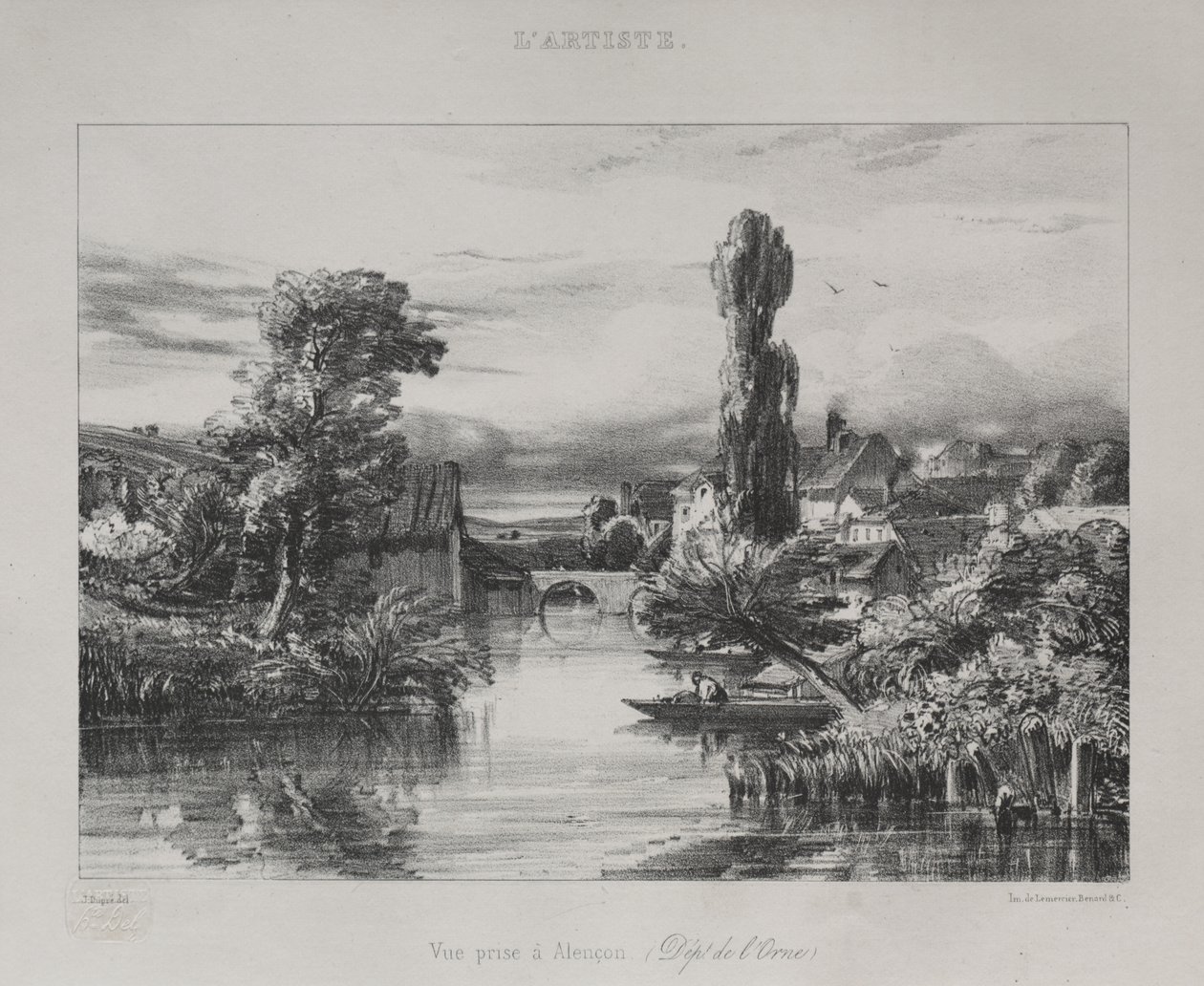 Utsikt nær Alençon, 1839. av Jules Dupré