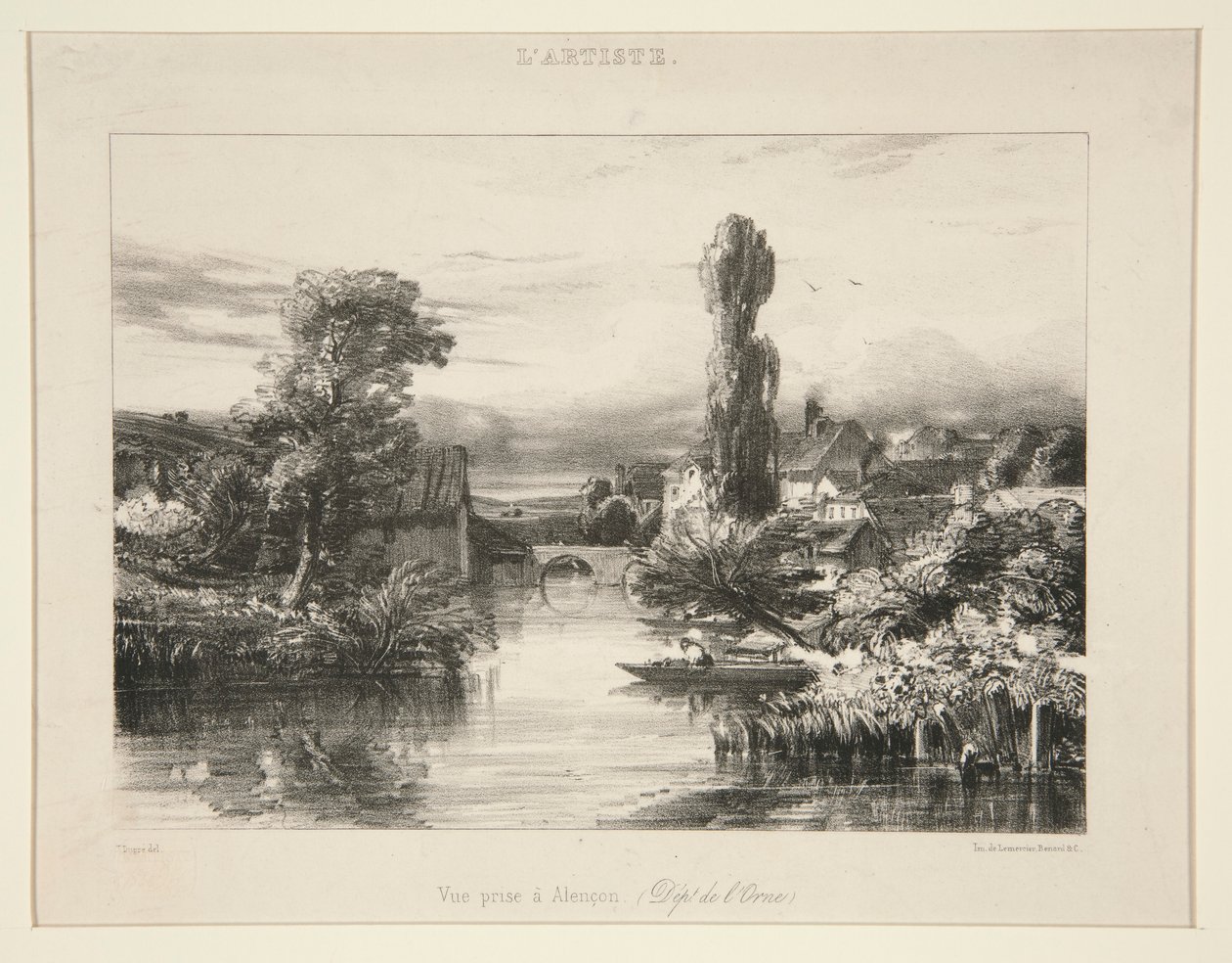 Vue Prize a Alencon ; fra L av Jules Dupré