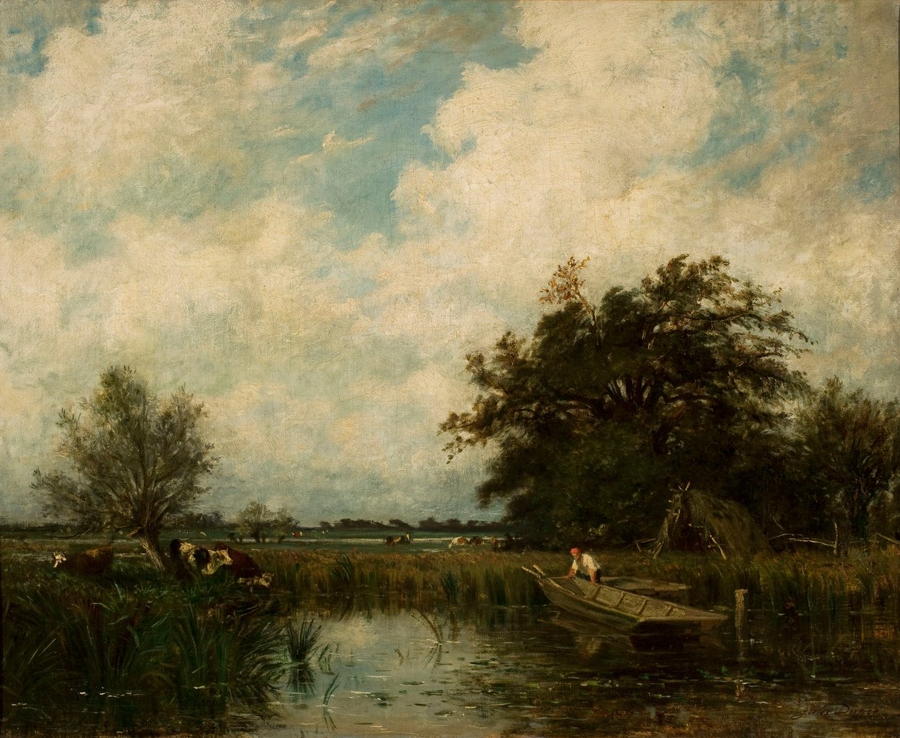 Landskap med dam av Jules Dupré