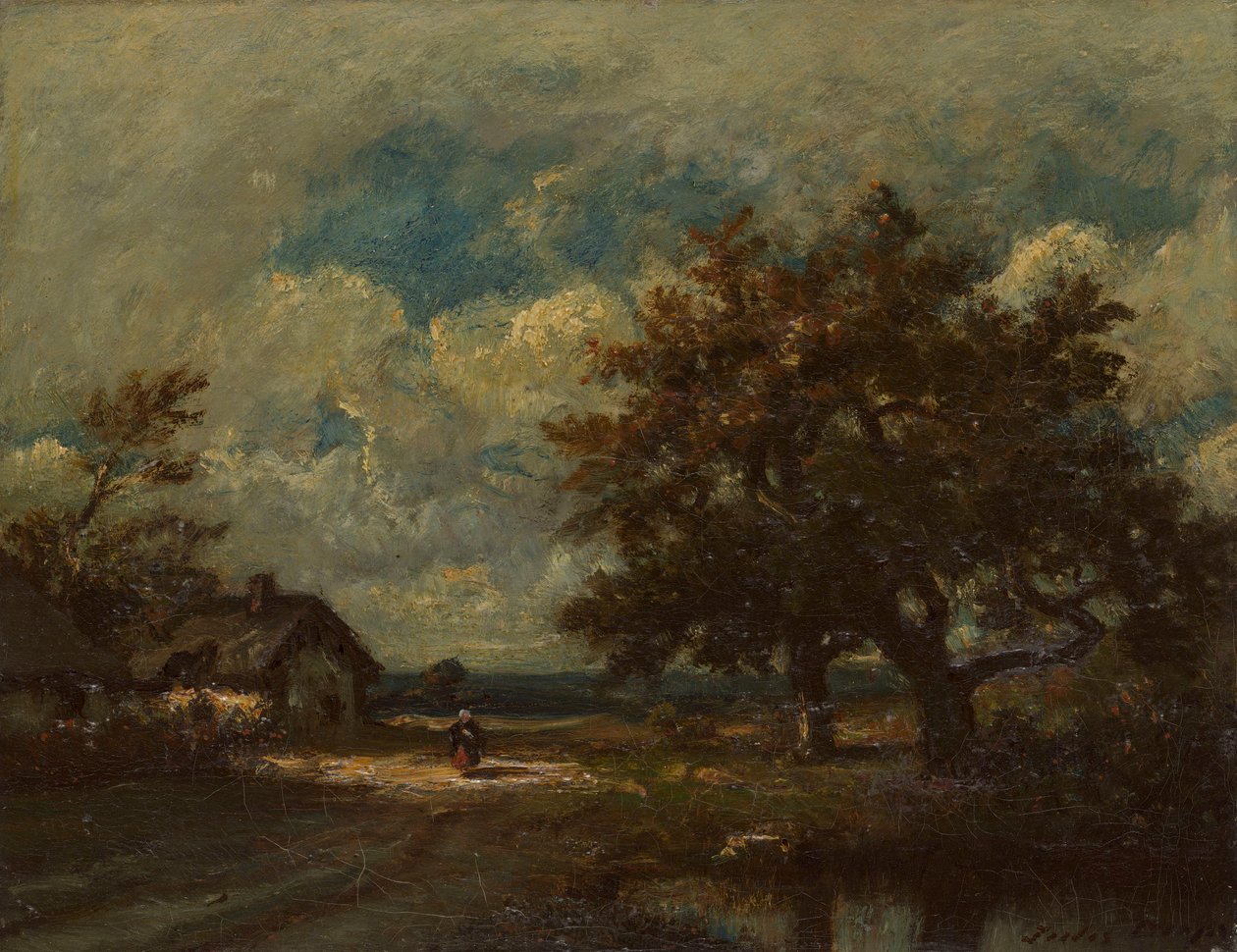 Hytta ved veikanten, Stormy Sky av Jules Dupré