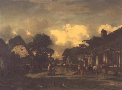 Veien foran vertshuset av Jules Dupré