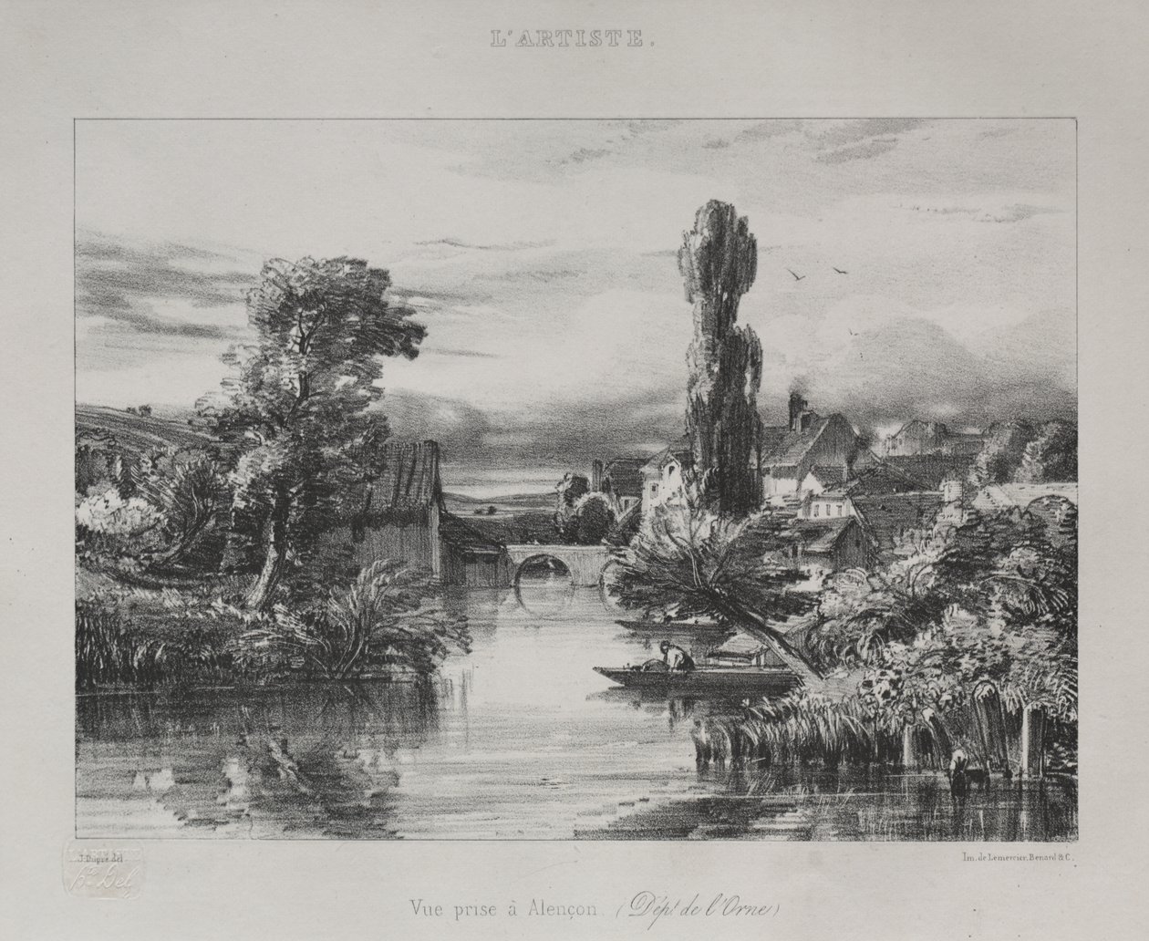 Utsikt nær Alençon av Jules Dupré