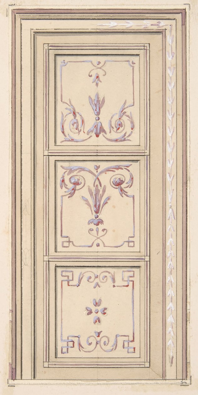 Design for et tak, andre halvdel av 1800-tallet. Skapere: Jules-Edmond-Charles Lachaise, Eugène-Pierre Gourdet. av Jules Edmond Charles Lachaise and Eugène Pierre Gourdet