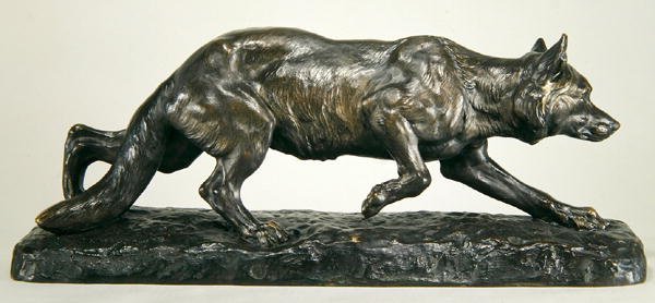 Crouching Wolf (bronse) av Jules Edmond Masson