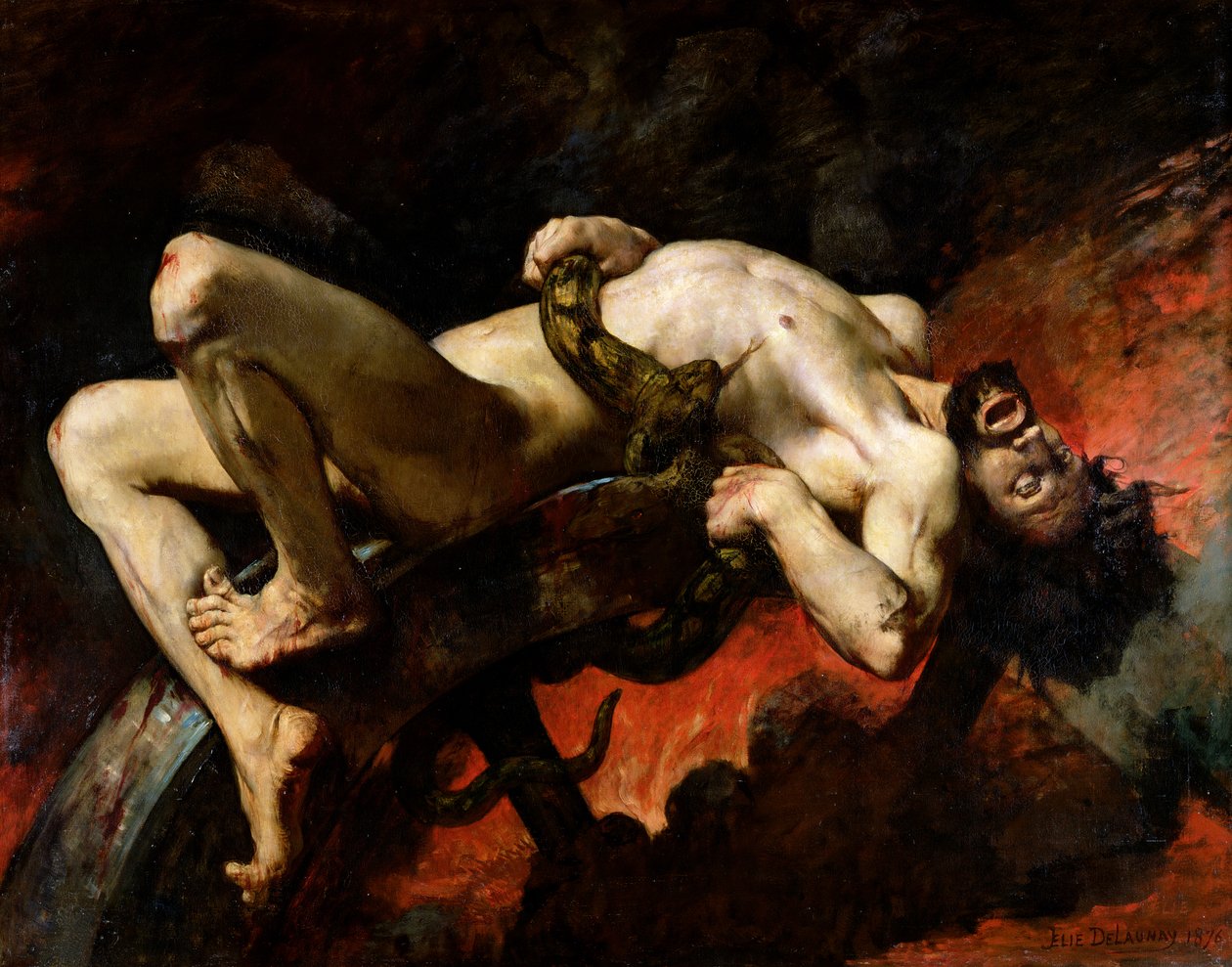Ixion kastet inn i Hades, 1876 av Jules Elie Delaunay