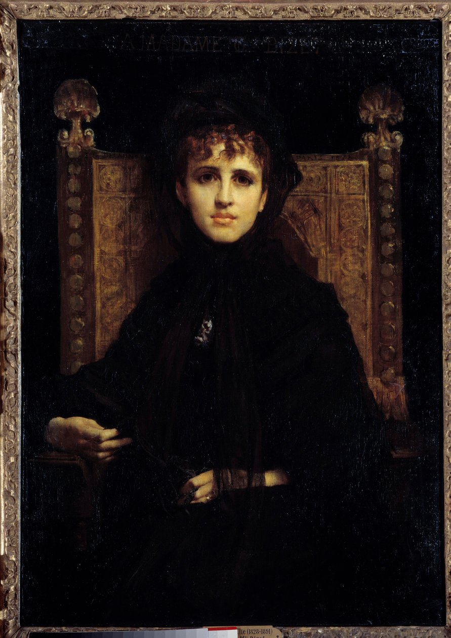 Portrett av Madame Georges Bizet (1849-1926). Maleri av Jules Elie Delaunay (1828 - 1891) av Jules Elie Delaunay