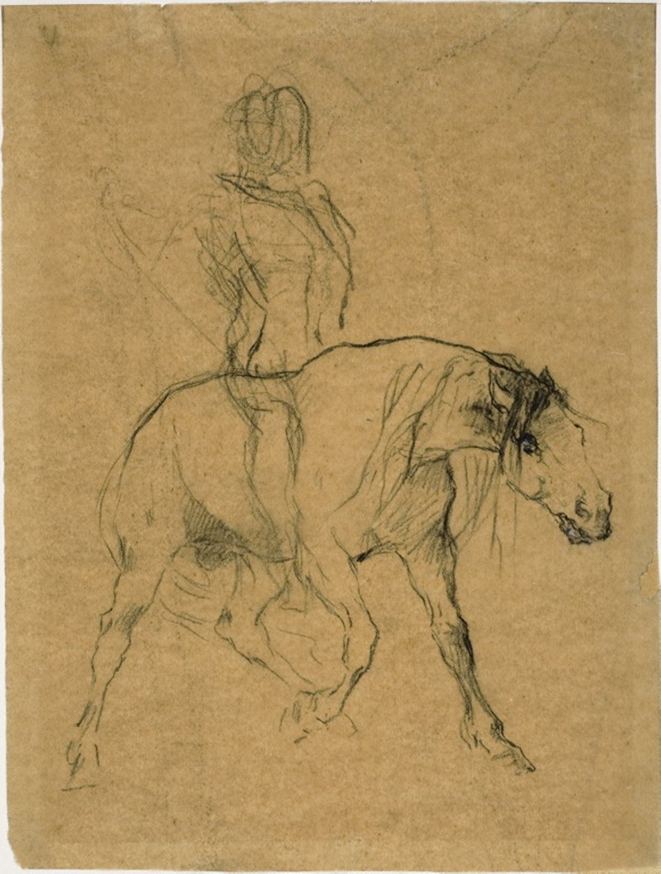 Studie av en hest og rytter av Jules Elie Delaunay