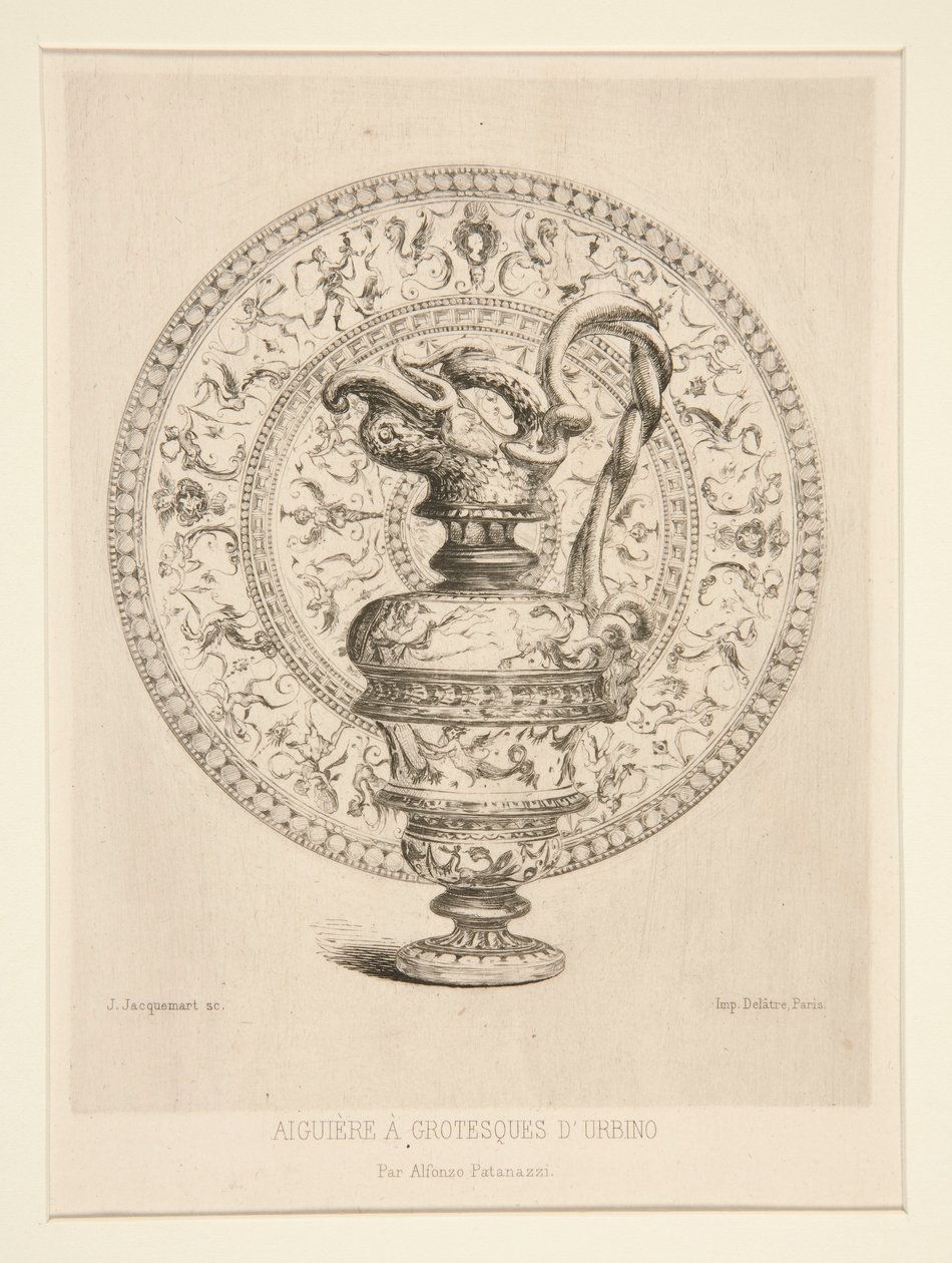Ewer med Grotesques d av Jules Ferdinand Jacquemart