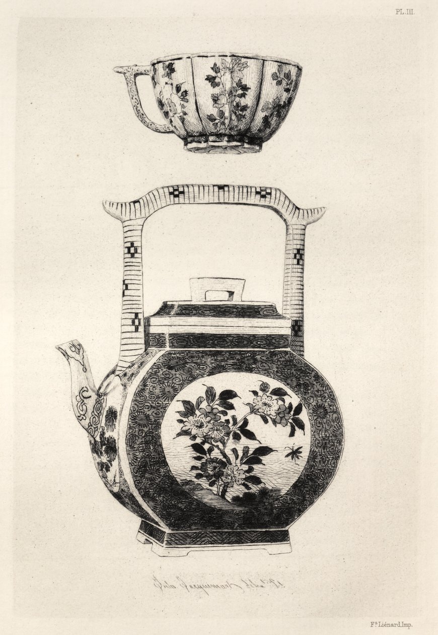 Historien om den keramiske kunsten: En beskrivende og filosofisk studie av keramikken ... Plate IV, 1877. av Jules Ferdinand Jacquemart