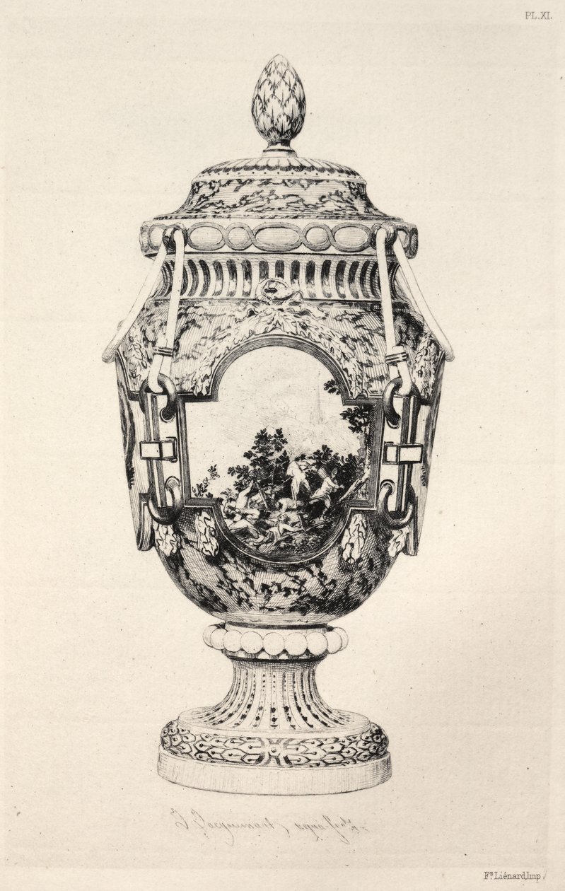 Historien om den keramiske kunsten: En beskrivende og filosofisk studie av keramikken ... Plate XI, 1877. av Jules Ferdinand Jacquemart