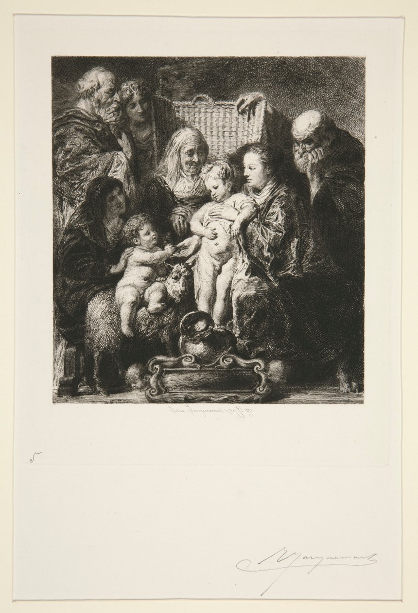 Hellige familie av Jules Ferdinand Jacquemart