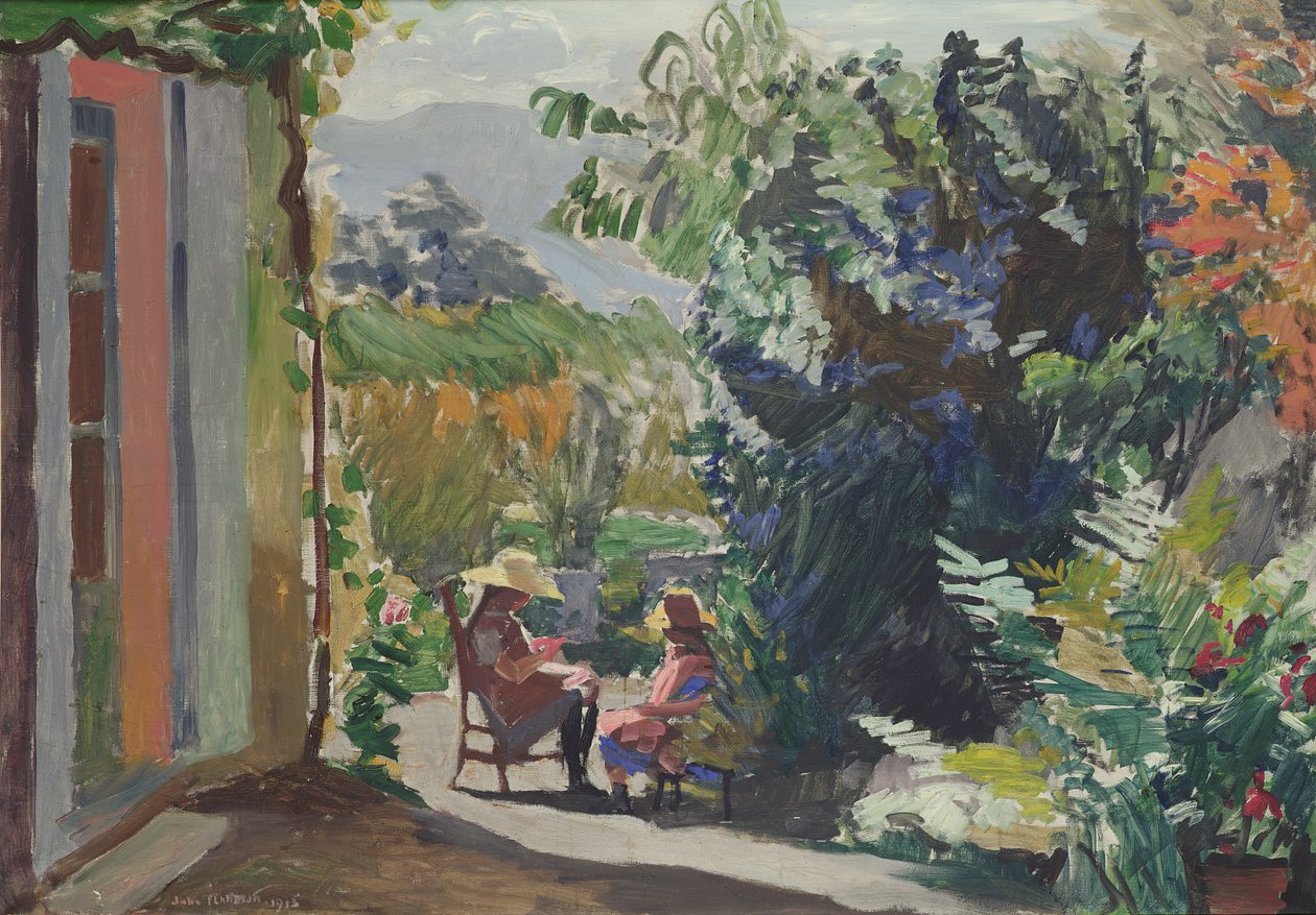 Den solbelyste hagen av Jules Flandrin