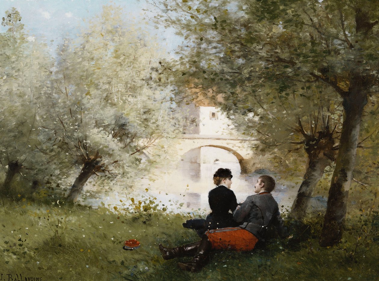 Langs elven; Langs elven, av Jules Frederic Ballavoine