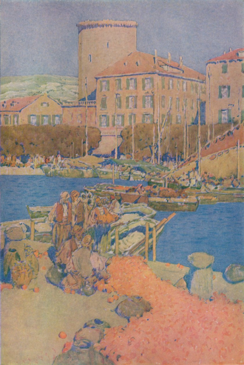 Markedsplassen i Spalato, 1913 av Jules Guerin