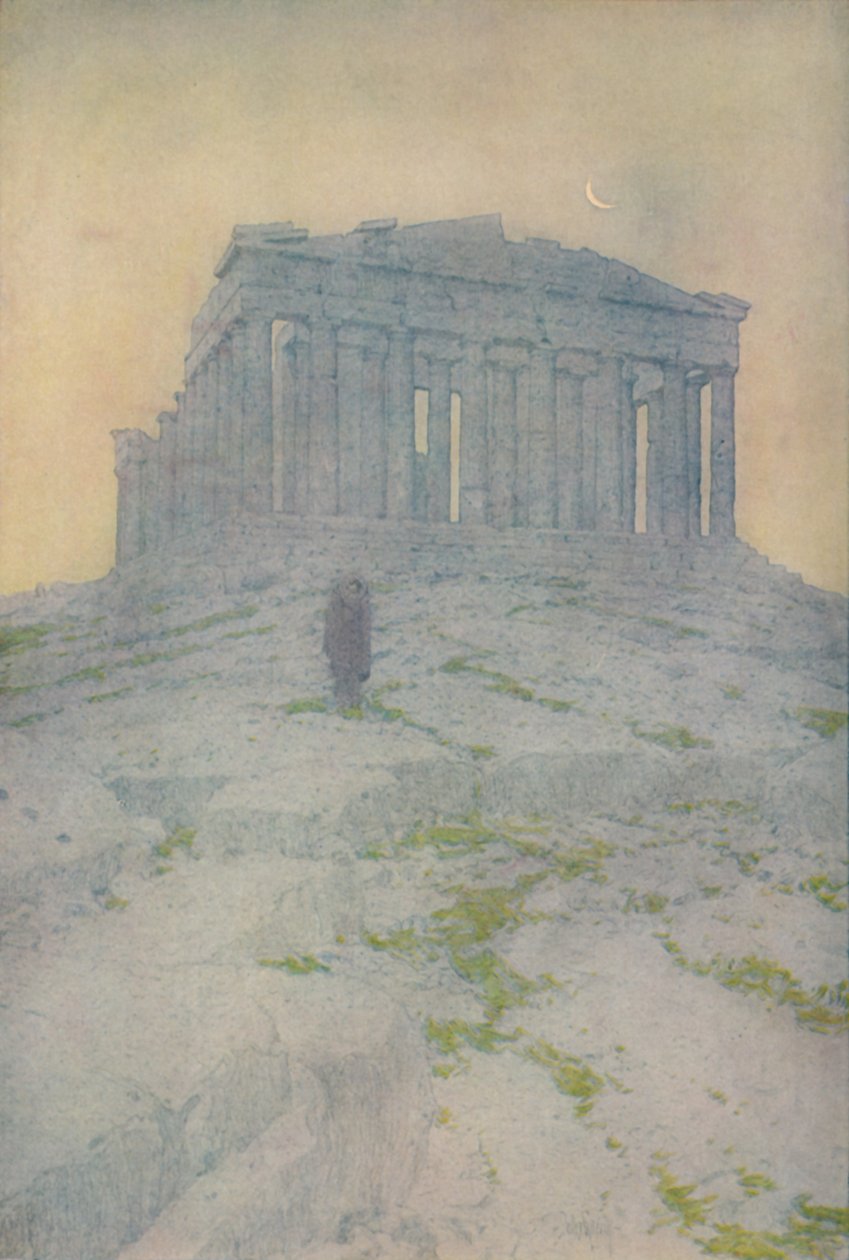 Parthenon i Athen, 1913 av Jules Guerin