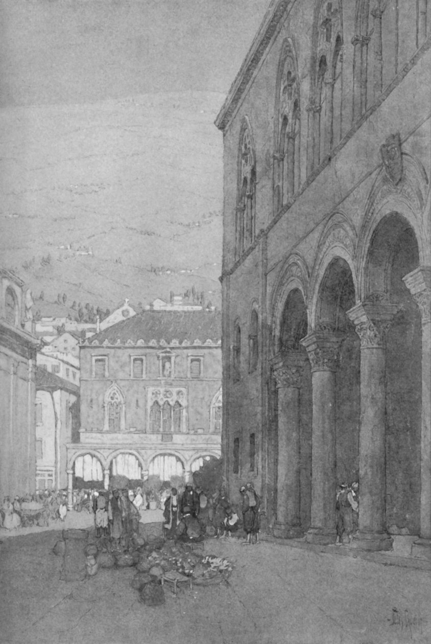 Rectors Palace og Public Square i Ragusa, 1913 av Jules Guerin